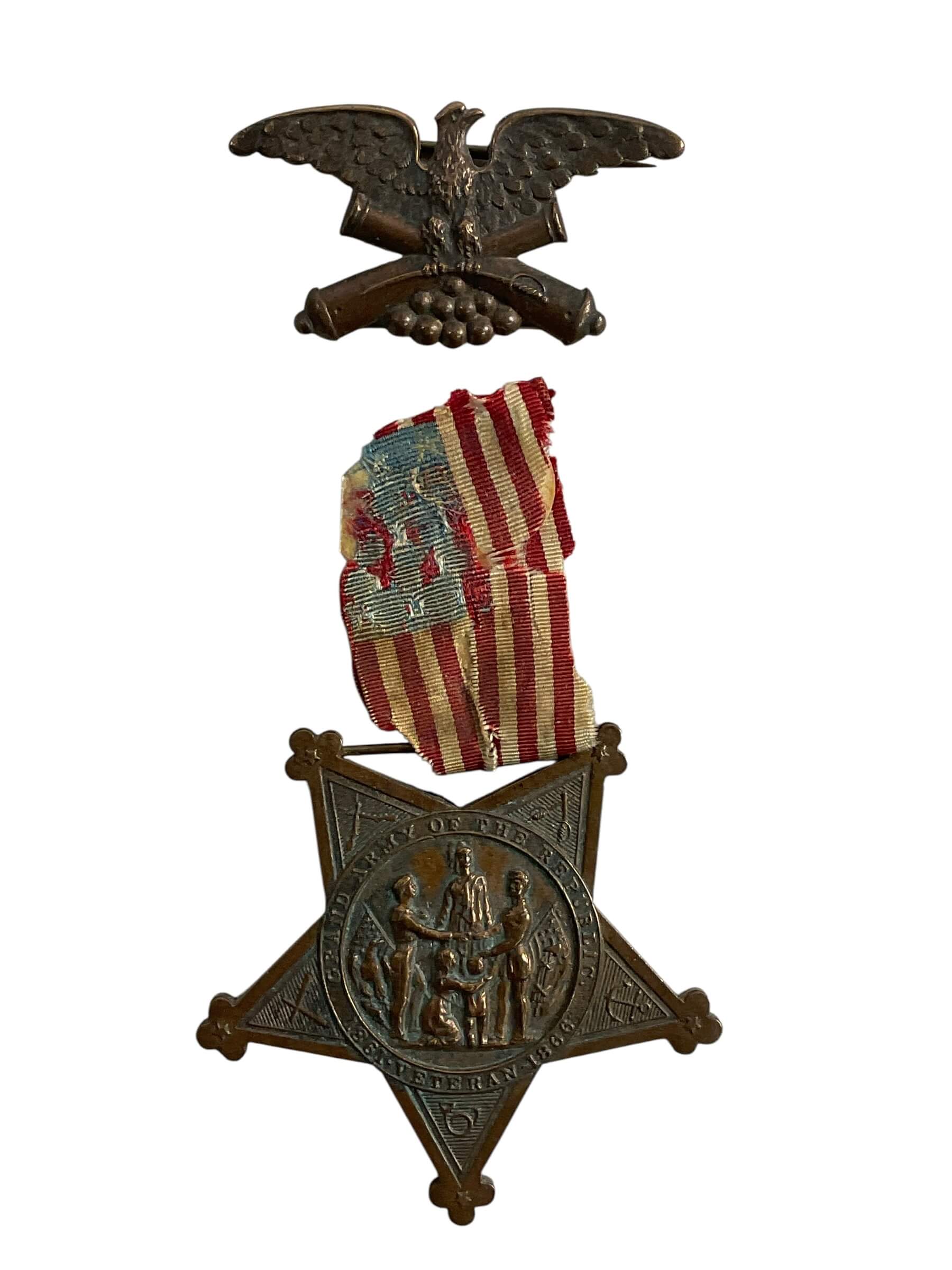 US Civil War GAR Veterans Full Size Medal With Ribbon Numbered US Civil War GAR Veterans Full Size Medal With Ribbon Numbered