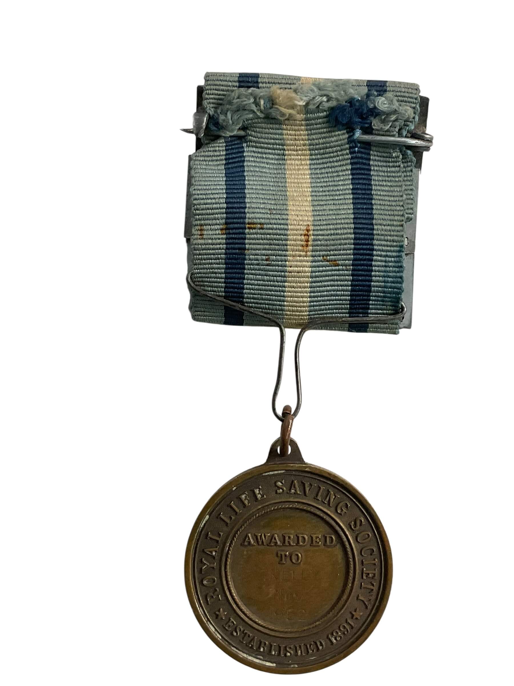 British Royal Lifesaving Society Named Dated 1952 Full Size Medal British Royal Lifesaving Society Named Dated 1952 Full Size Medal