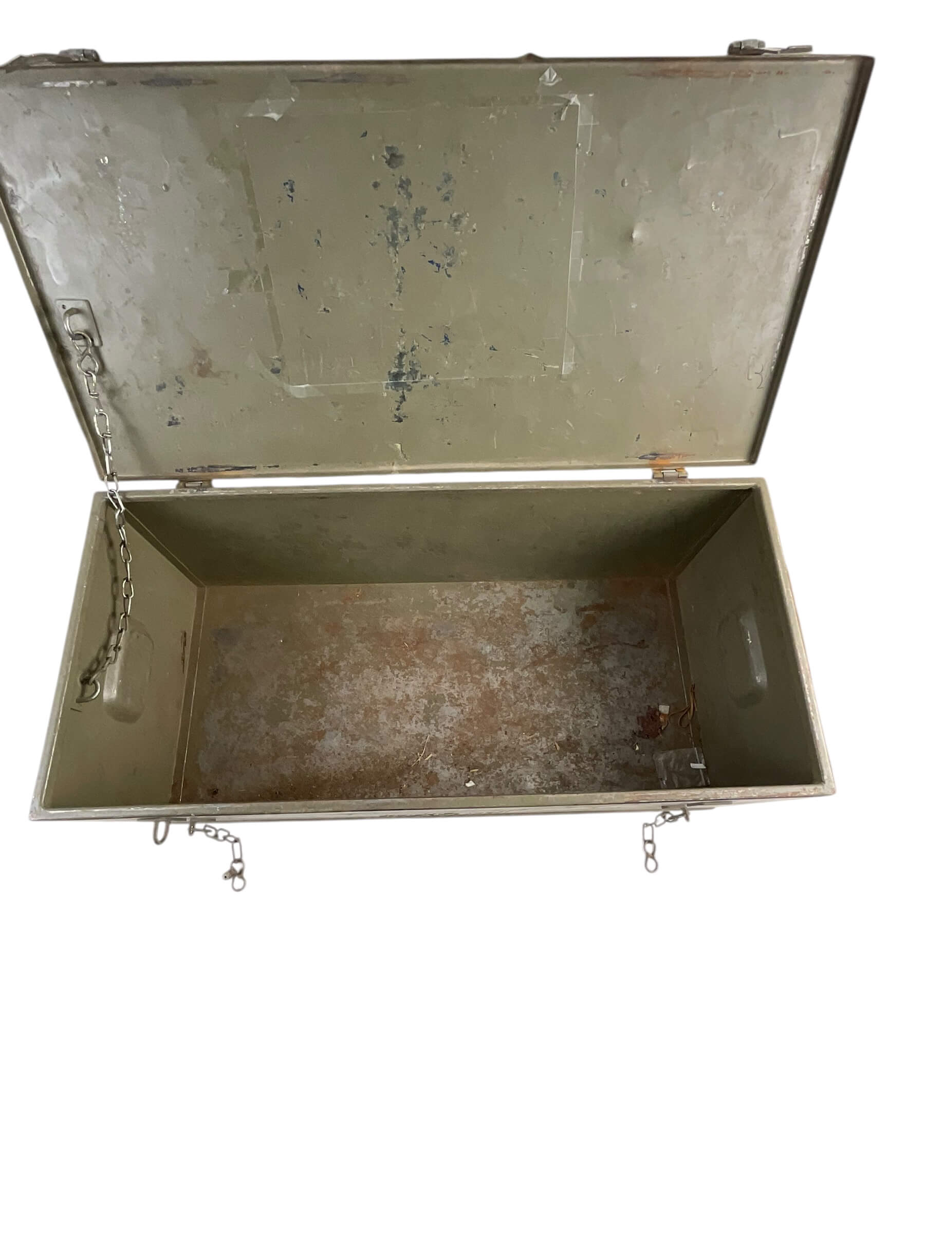 US Army Steel Foot Locker Box 29" X 13 1/2" X 11" EMPTY US Army Steel Foot Locker Box 29" X 13 1/2" X 11" EMPTY