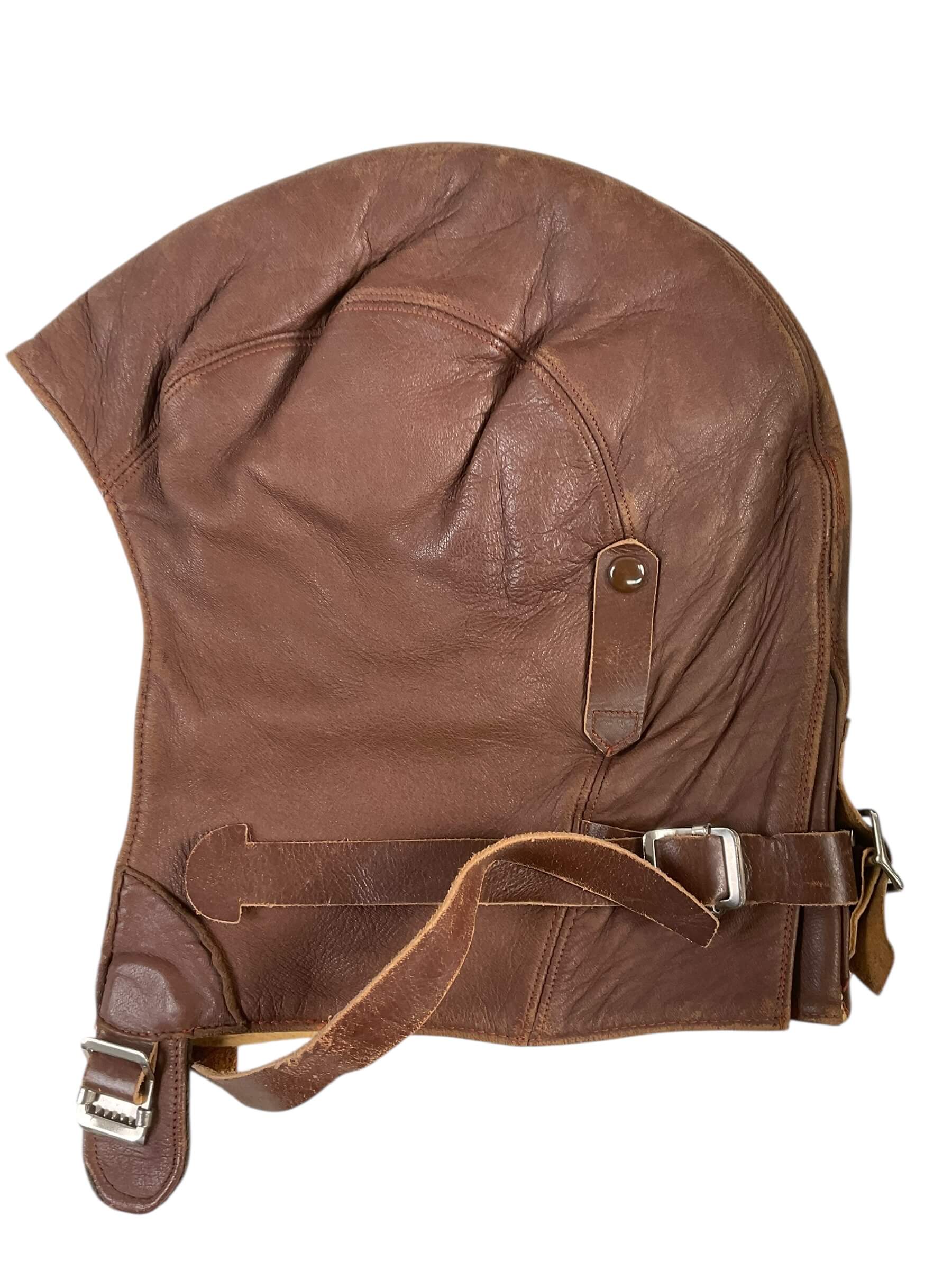 WW2 Canadian RCAF Type B Leather Flying Helmet Training Size 4 WW2 Canadian RCAF Type B Leather Flying Helmet Training Size 4