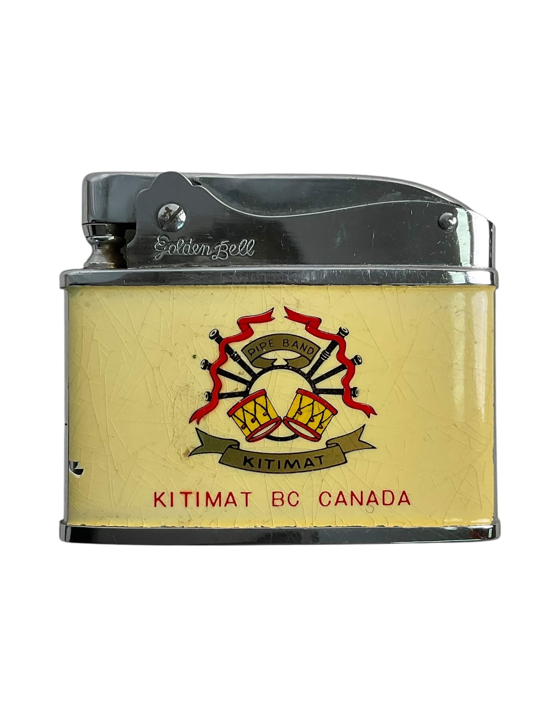 Canadian Kitimat BC Pipe Band Souvenir Lighter Working Canadian Kitimat BC Pipe Band Souvenir Lighter Working