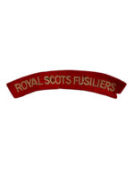 WW2 British Royal Scots Fusiliers Shoulder Title Insignia Single WW2 British Royal Scots Fusiliers Shoulder Title Insignia Single