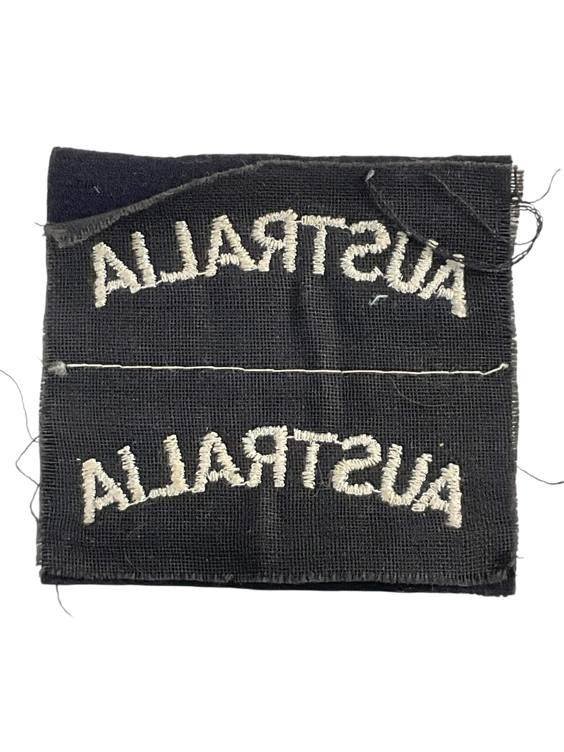 WW2 Australian RAAF AUSTRALIA Shoulder Titles Insignia Pair UNCUT WW2 Australian RAAF AUSTRALIA Shoulder Titles Insignia Pair UNCUT