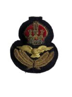 WW2 Canadian RCAF Bullion Wire Officers Cap Badge