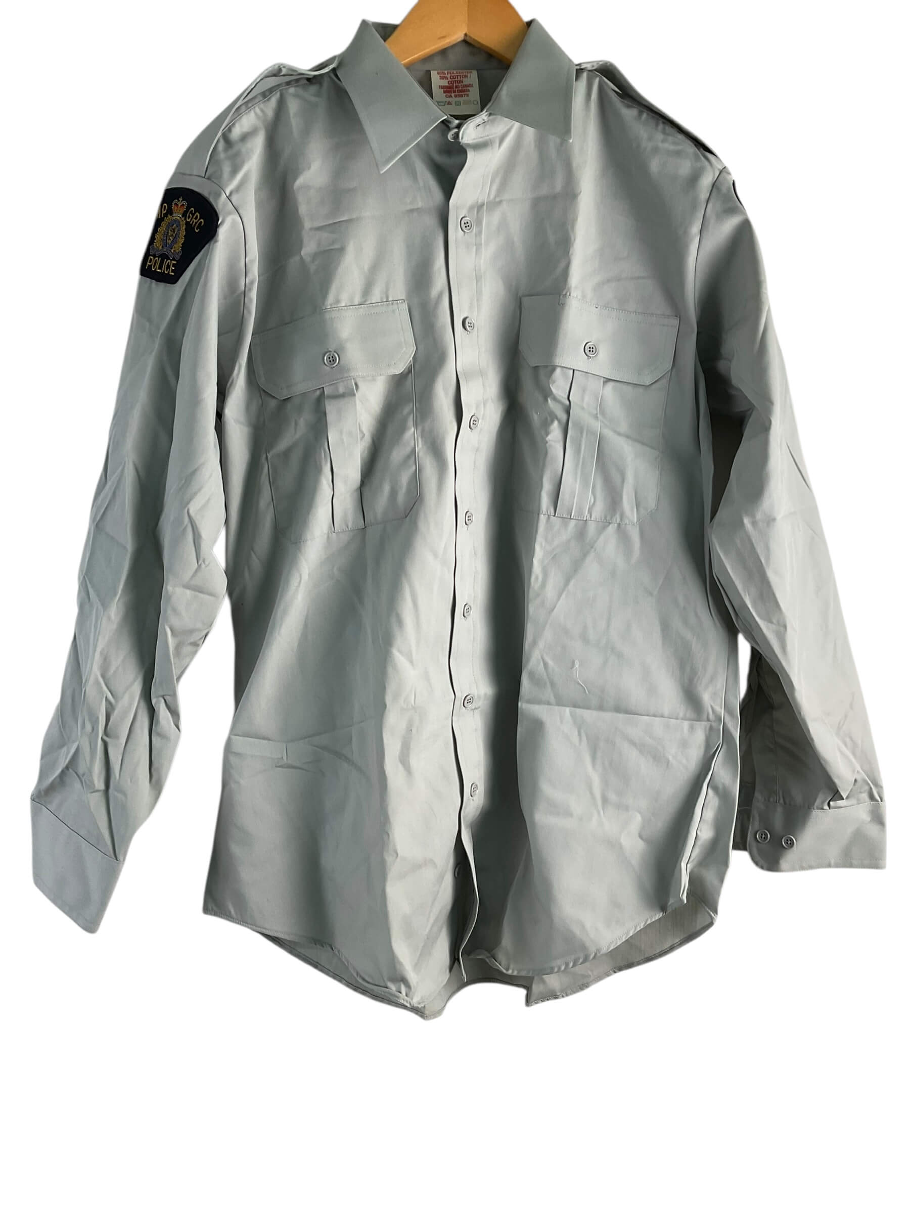 Royal Canadian Mounted Police RCMP Long Sleeve Blue Shirt Size 16 Royal Canadian Mounted Police RCMP Long Sleeve Blue Shirt Size 16