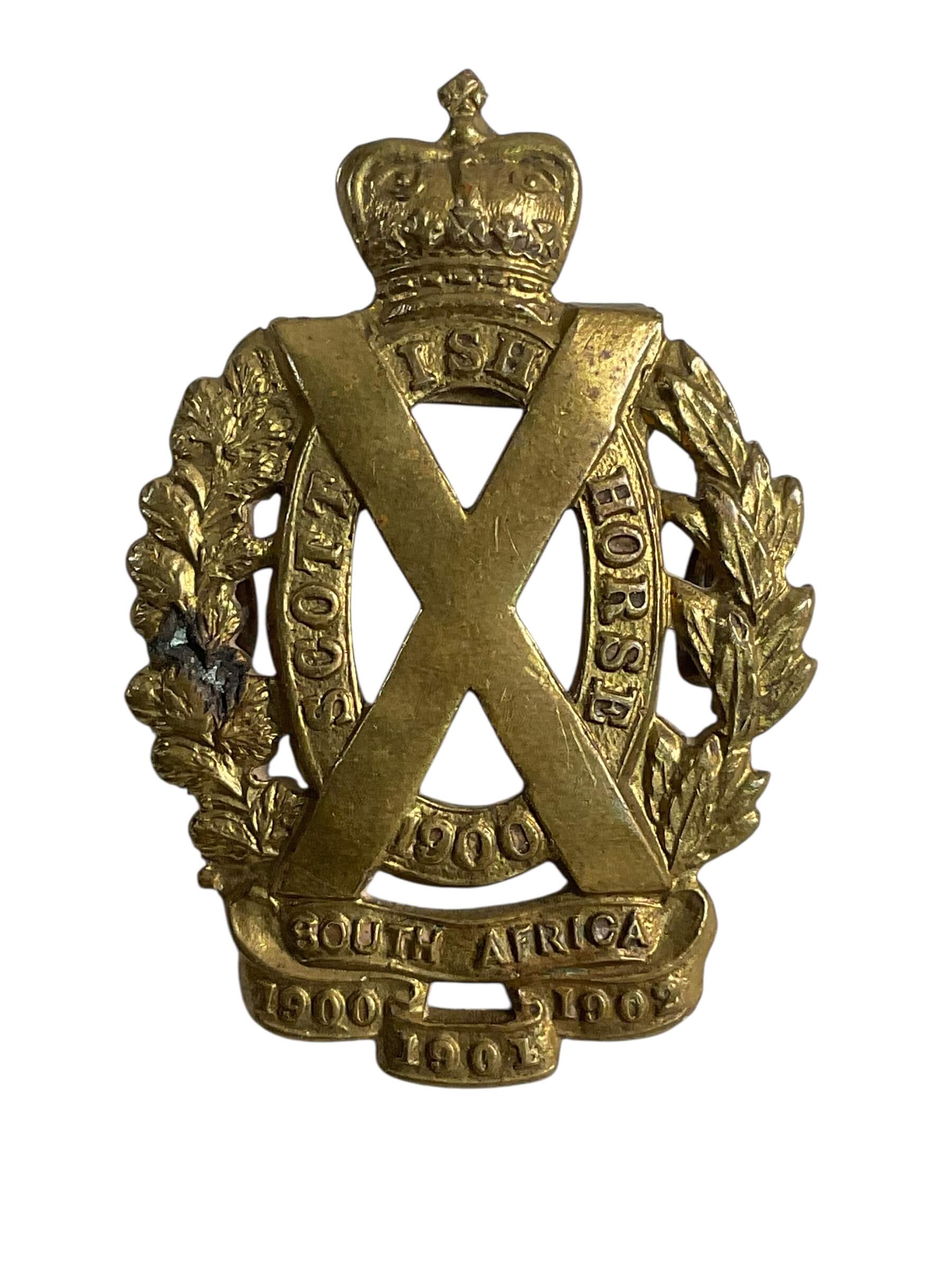 WW1 British BEF 2nd Scottish Horse Collar Insignia Single WW1 British BEF 2nd Scottish Horse Collar Insignia Single