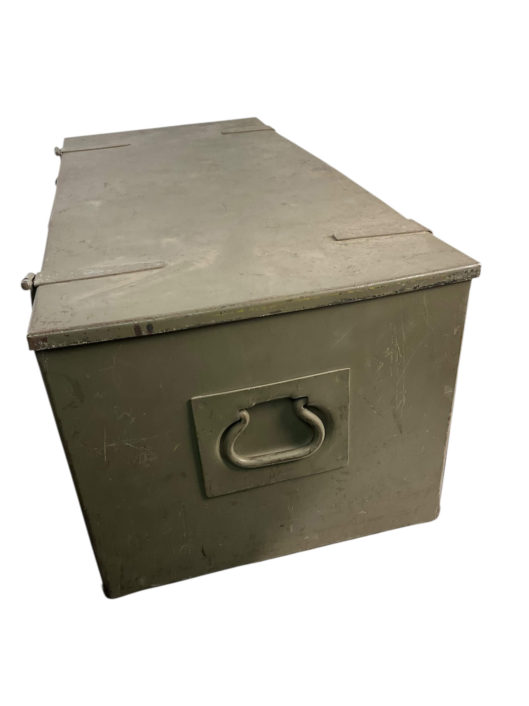 US Army Steel Foot Locker Box 29" X 13 1/2" X 11" EMPTY US Army Steel Foot Locker Box 29" X 13 1/2" X 11" EMPTY