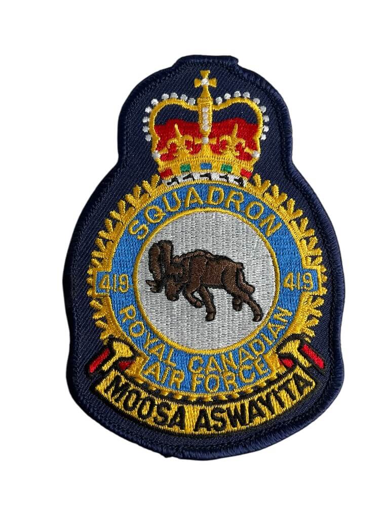 Canadian Forces RCAF 419 Squadron Heraldic Colour Patch Vintage Canadian Forces RCAF 419 Squadron Heraldic Colour Patch Vintage