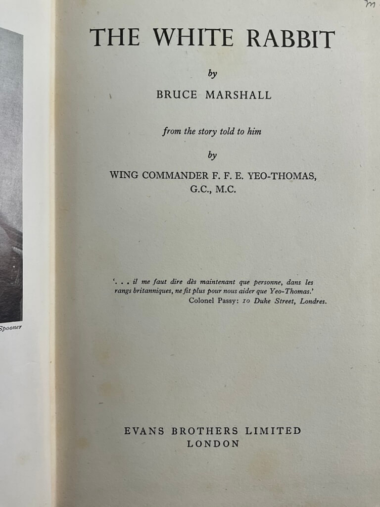 WW2 British RAF The White Rabbit Used Hardcover Reference Book WW2 British RAF The White Rabbit Used Hardcover Reference Book