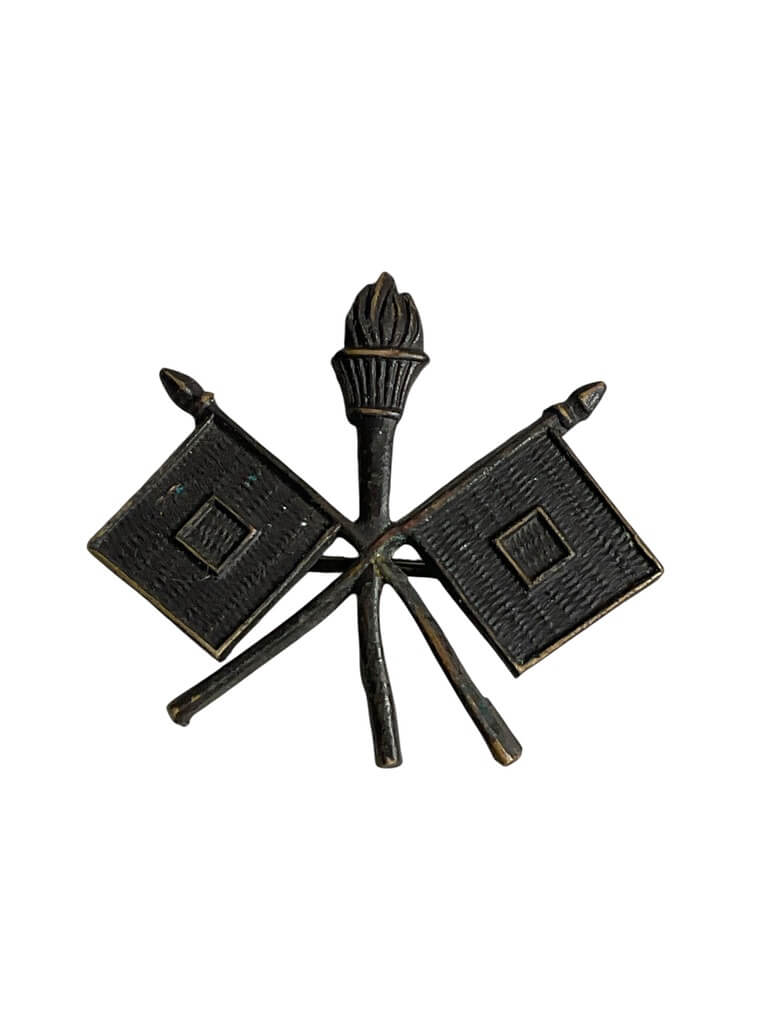 WW1 US AEF Signals Officers Collar Insignia Single WW1 US AEF Signals Officers Collar Insignia Single