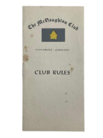 WW2 Canadian McNaughton Club Rules 3rd Division Leaflet