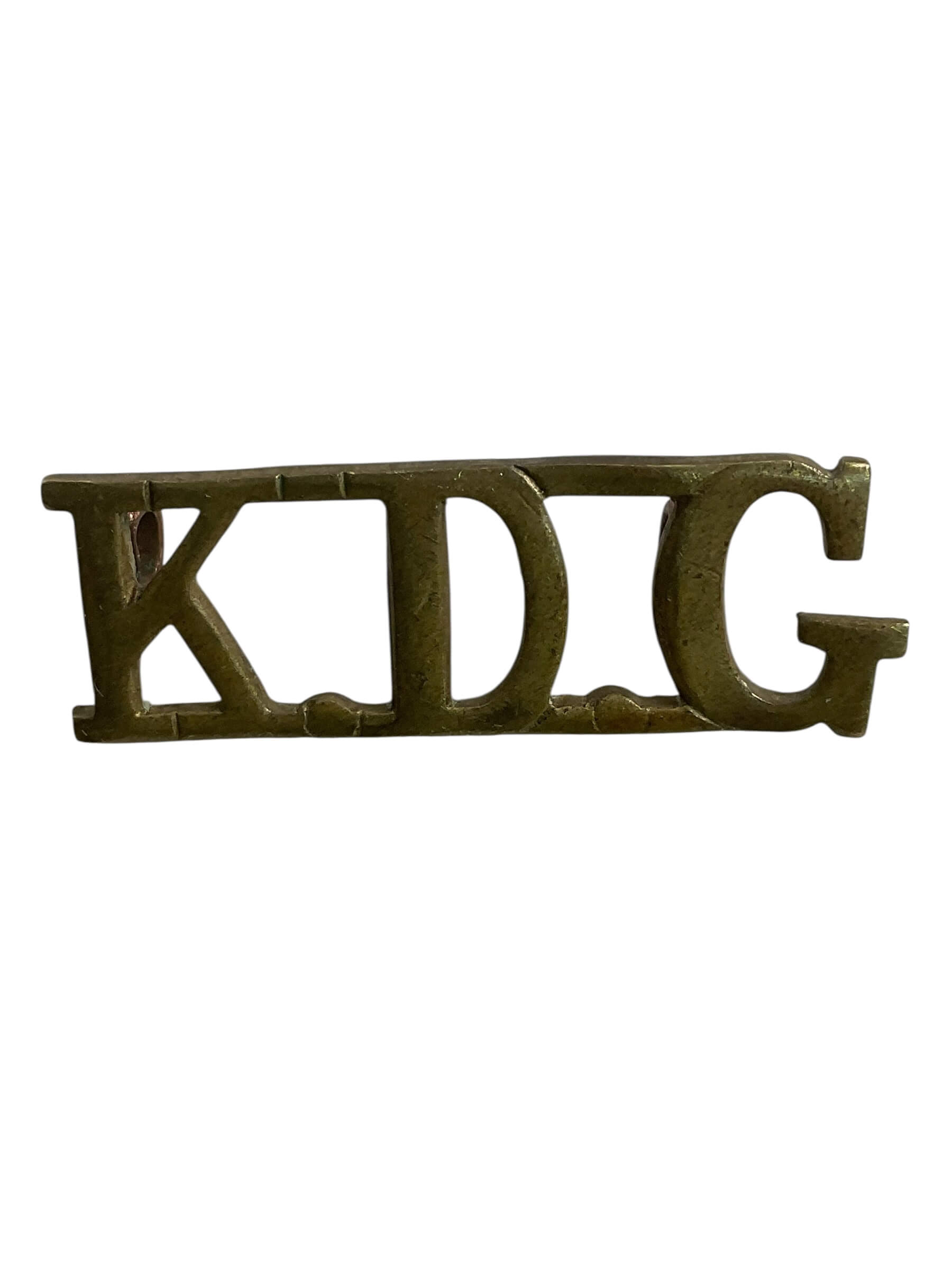WW2 British King's Dragoon Guards Shoulder Title Insignia Single WW2 British King's Dragoon Guards Shoulder Title Insignia Single