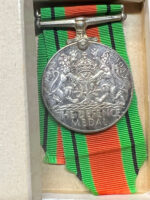 WW2 Canadian Defence Medal Silver Full Size in Box of Issue