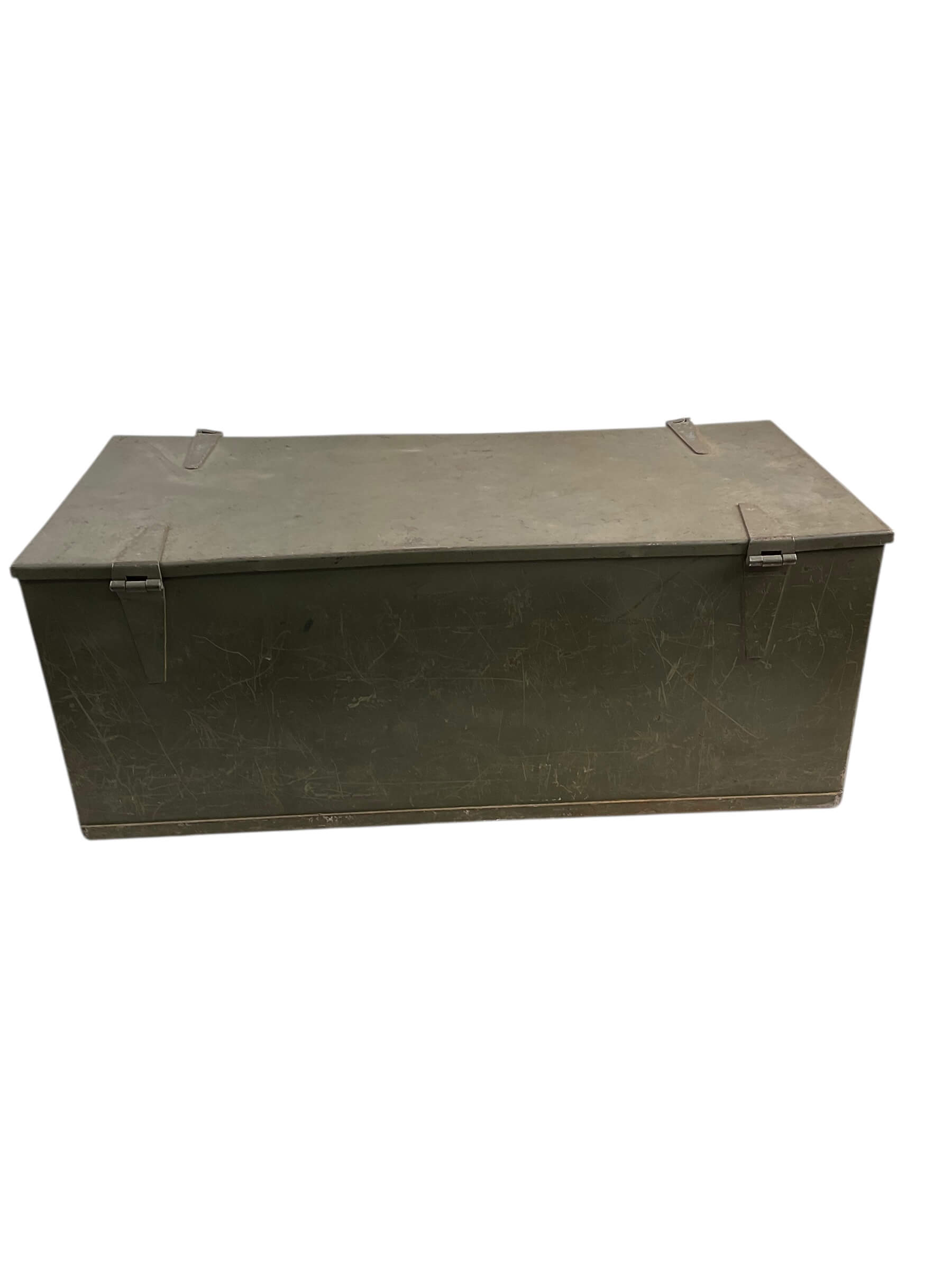 US Army Steel Foot Locker Box 29" X 13 1/2" X 11" EMPTY US Army Steel Foot Locker Box 29" X 13 1/2" X 11" EMPTY