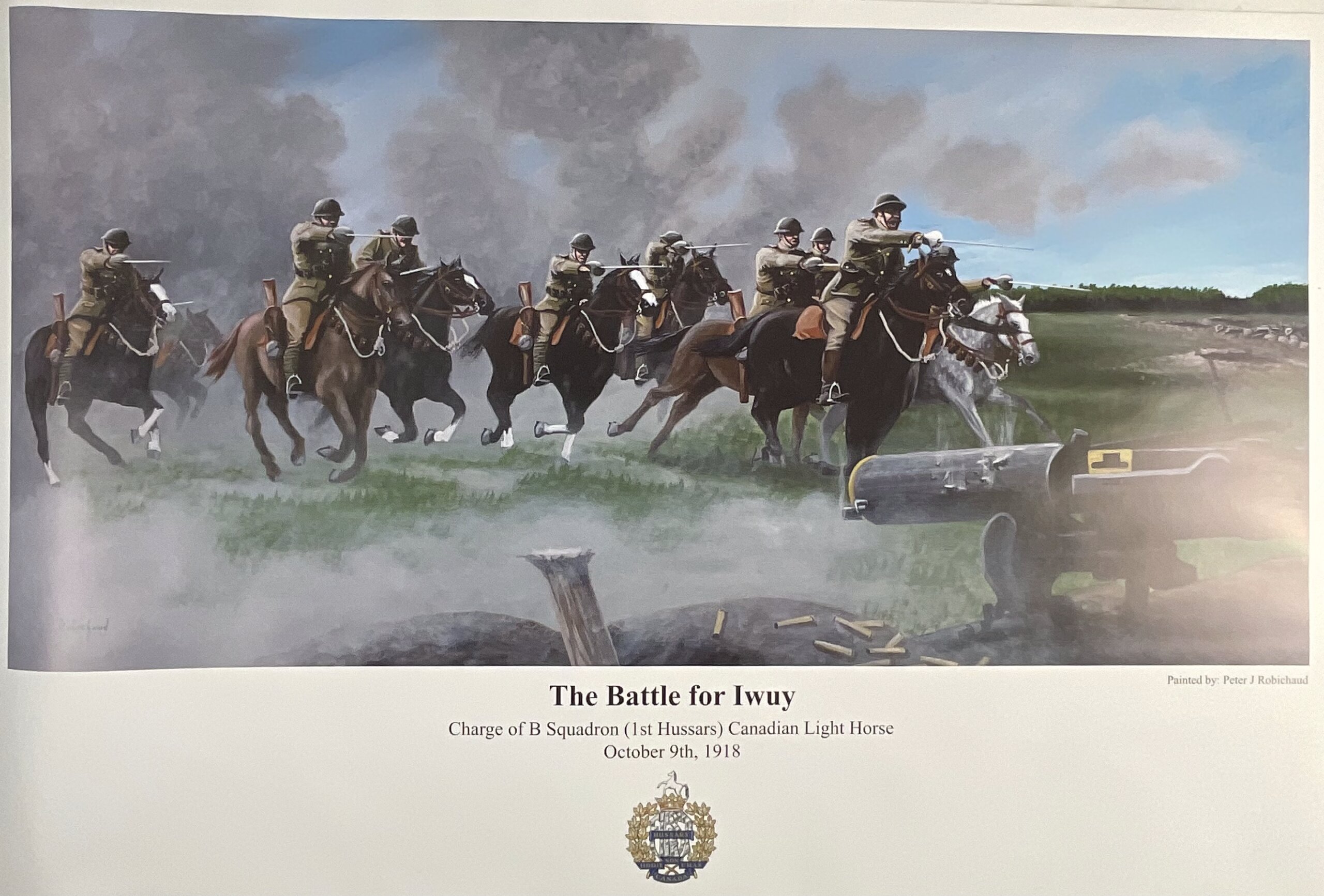 WW1 Canadian CEF 1st Hussars Cavalry Charge Battle for Iwuy Print WW1 Canadian CEF 1st Hussars Cavalry Charge Battle for Iwuy Print