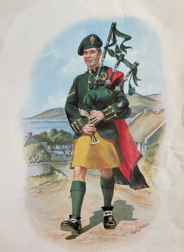 Irish Ulster Defence Regiment Watercolour Print 16" X 11" Irish Ulster Defence Regiment Watercolour Print 16" X 11"