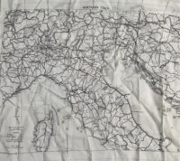 WW2 British RAF Northern/Southern Italy Escape Map 23" X 21"