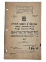 WW2 Canadian Army Vol 1 No. 18 Range Courses (War) 1942 Training Manual WW2 Canadian Army Vol 1 No. 18 Range Courses (War) 1942 Training Manual