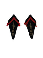 WW2 French Army 6th Engineer Regiment 11th Company Bullion Wire Collars Insignia Pair