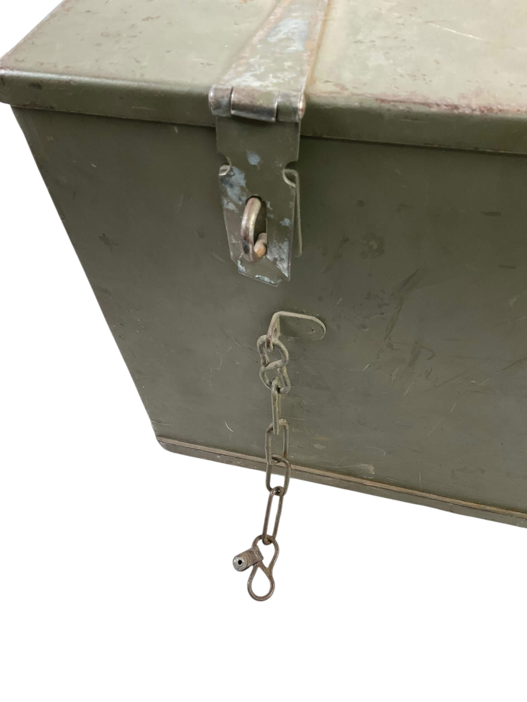 US Army Steel Foot Locker Box 29" X 13 1/2" X 11" EMPTY US Army Steel Foot Locker Box 29" X 13 1/2" X 11" EMPTY