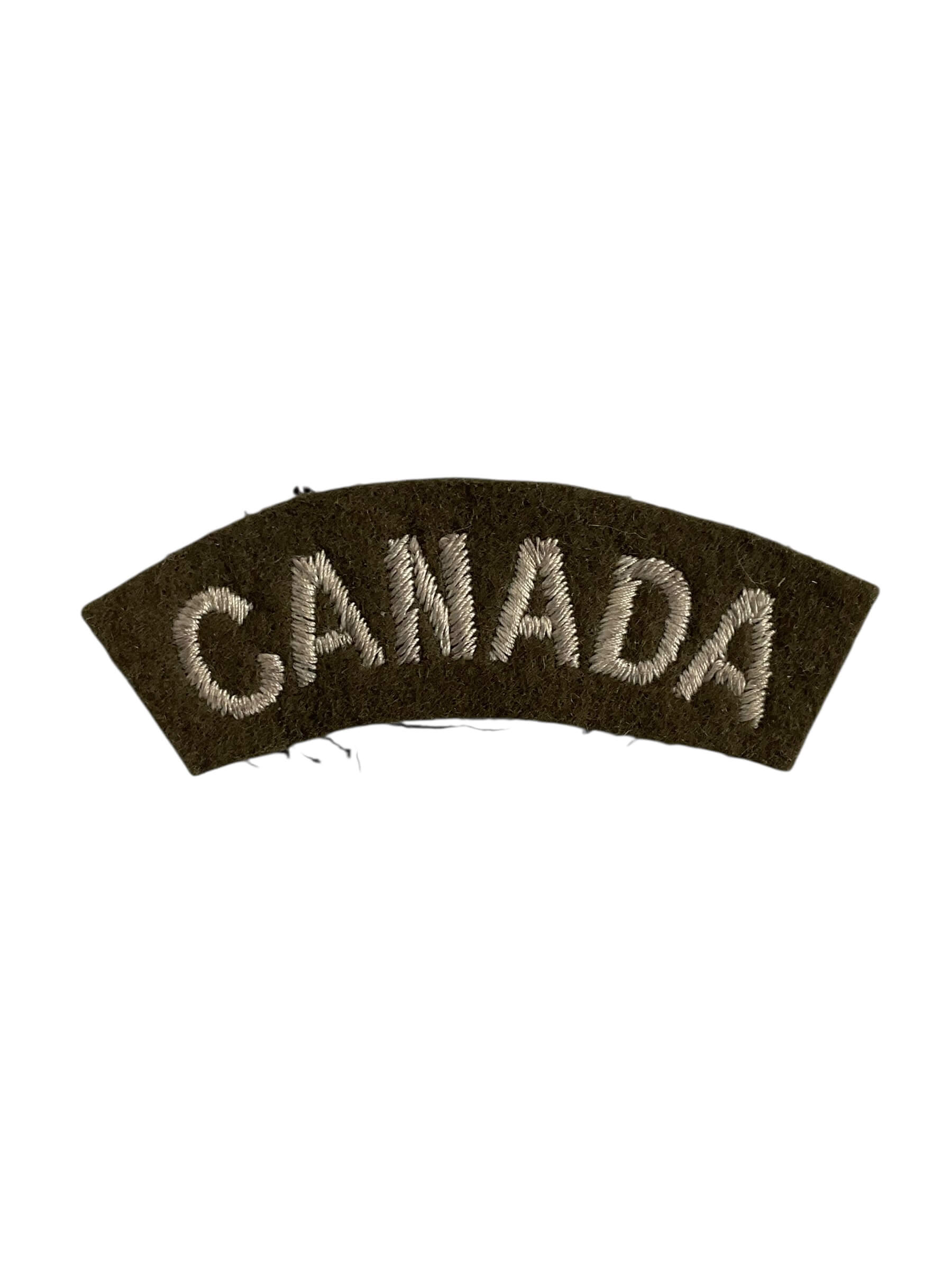 WW2 Canadian Army CANADA British Made Nationality Title Insignia Single WW2 Canadian Army CANADA British Made Nationality Title Insignia Single