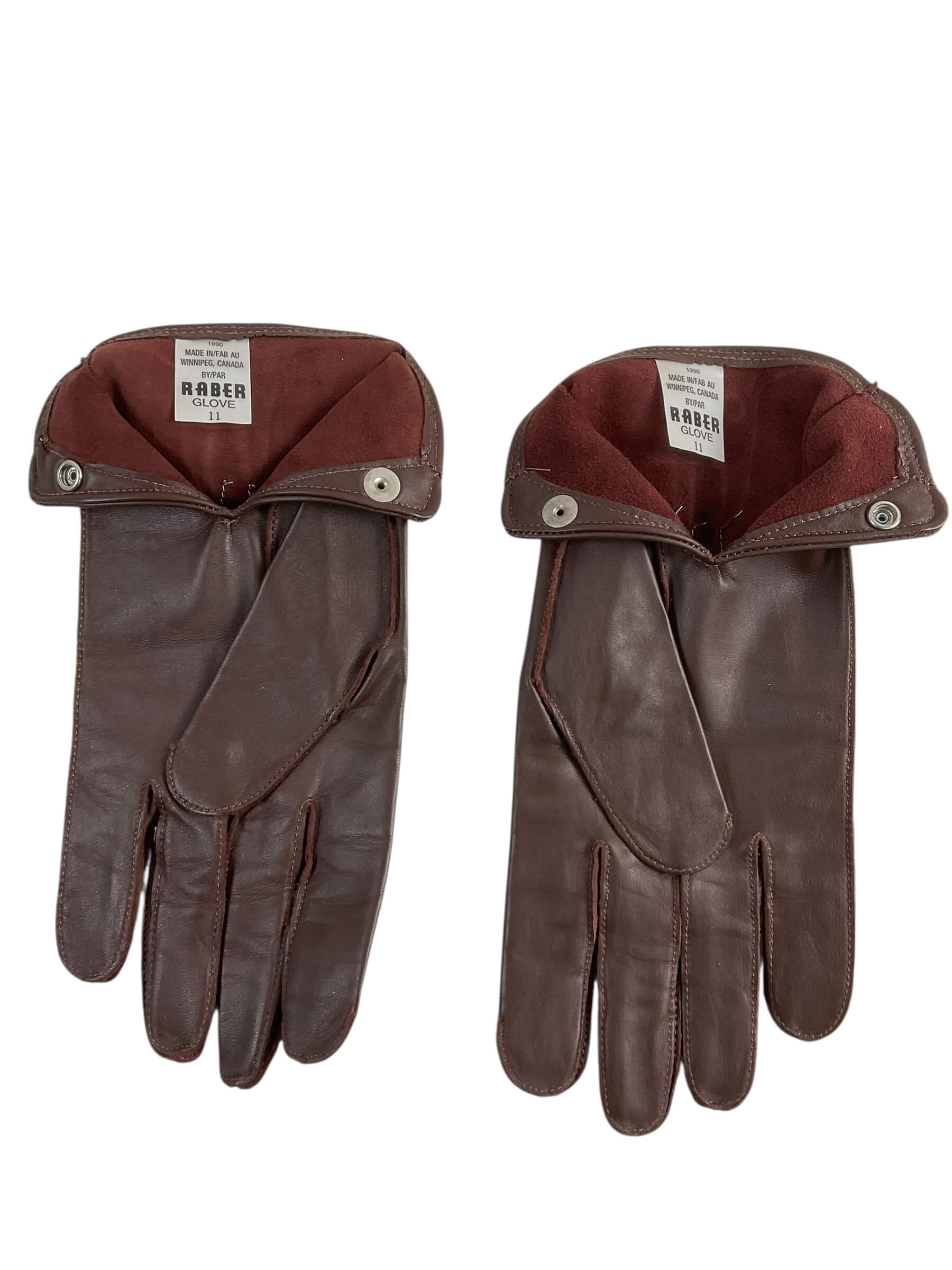 Royal Canadian Mounted Police RCMP Brown Gloves Size 11 Dated 1990 Royal Canadian Mounted Police RCMP Brown Gloves Size 11 Dated 1990