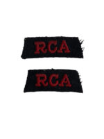 WW2 Canadian RCA Shoulder Titles Insignia Pair WW2 Canadian RCA Shoulder Titles Insignia Pair