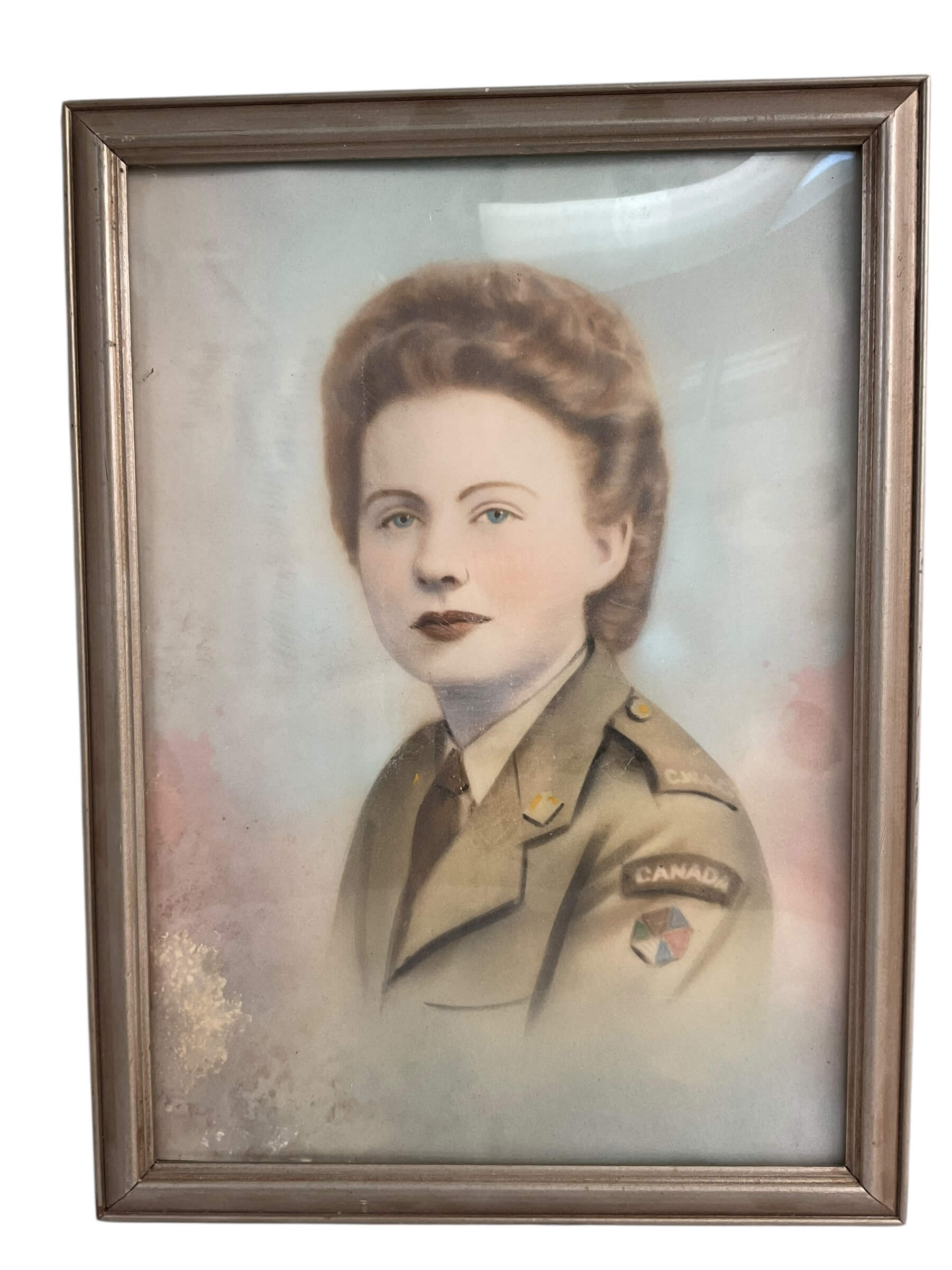 WW2 Canadian Women's Army Corps CWAC Framed Photographs Pair WW2 Canadian Women's Army Corps CWAC Framed Photographs Pair