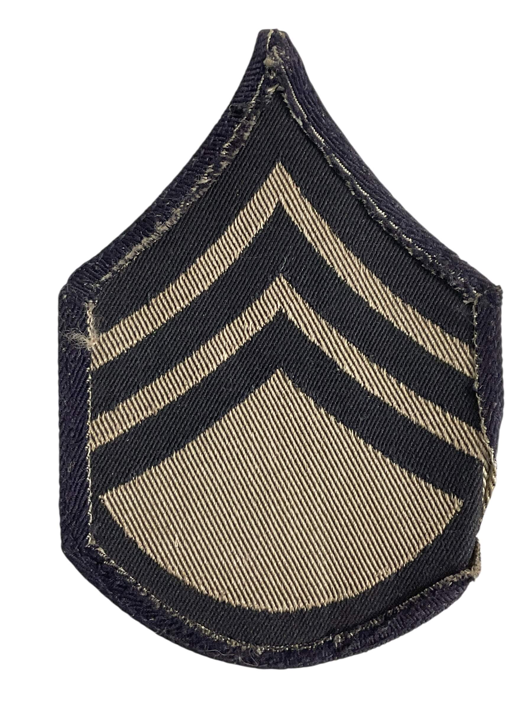 WW2 US Army Staff Sergeant Woven Insignia Single WW2 US Army Staff Sergeant Woven Insignia Single