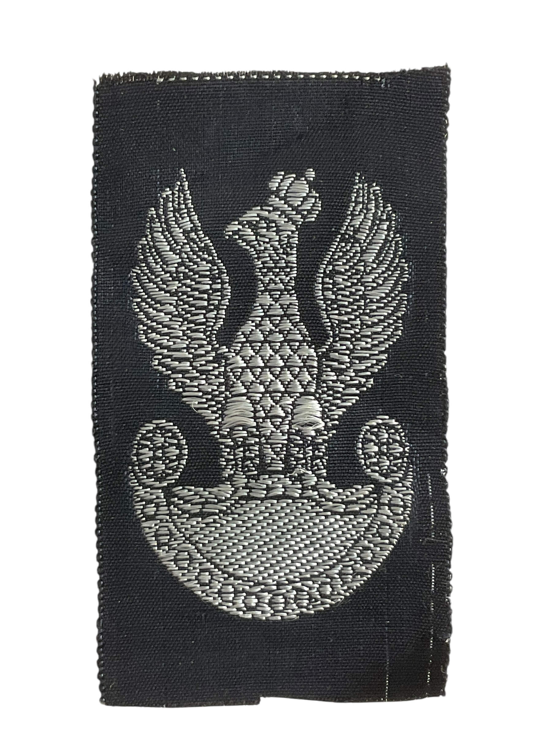 Poland Polish Army Bevo Black Cap Badge Poland Polish Army Bevo Black Cap Badge