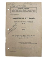 WW2 Canadian Army Movement By Road No 47 Dated 1941 Used Training Manual WW2 Canadian Army Movement By Road No 47 Dated 1941 Used Training Manual