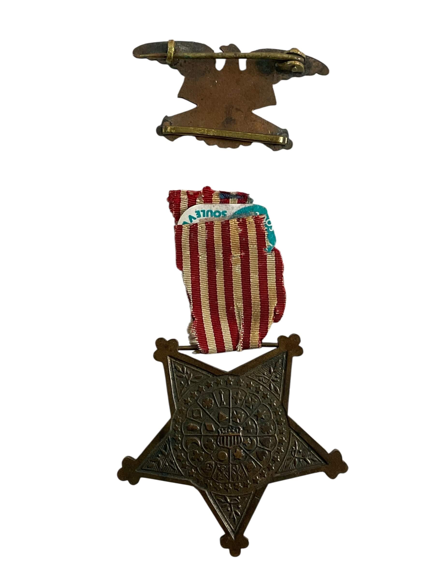 US Civil War GAR Veterans Full Size Medal With Ribbon Numbered US Civil War GAR Veterans Full Size Medal With Ribbon Numbered