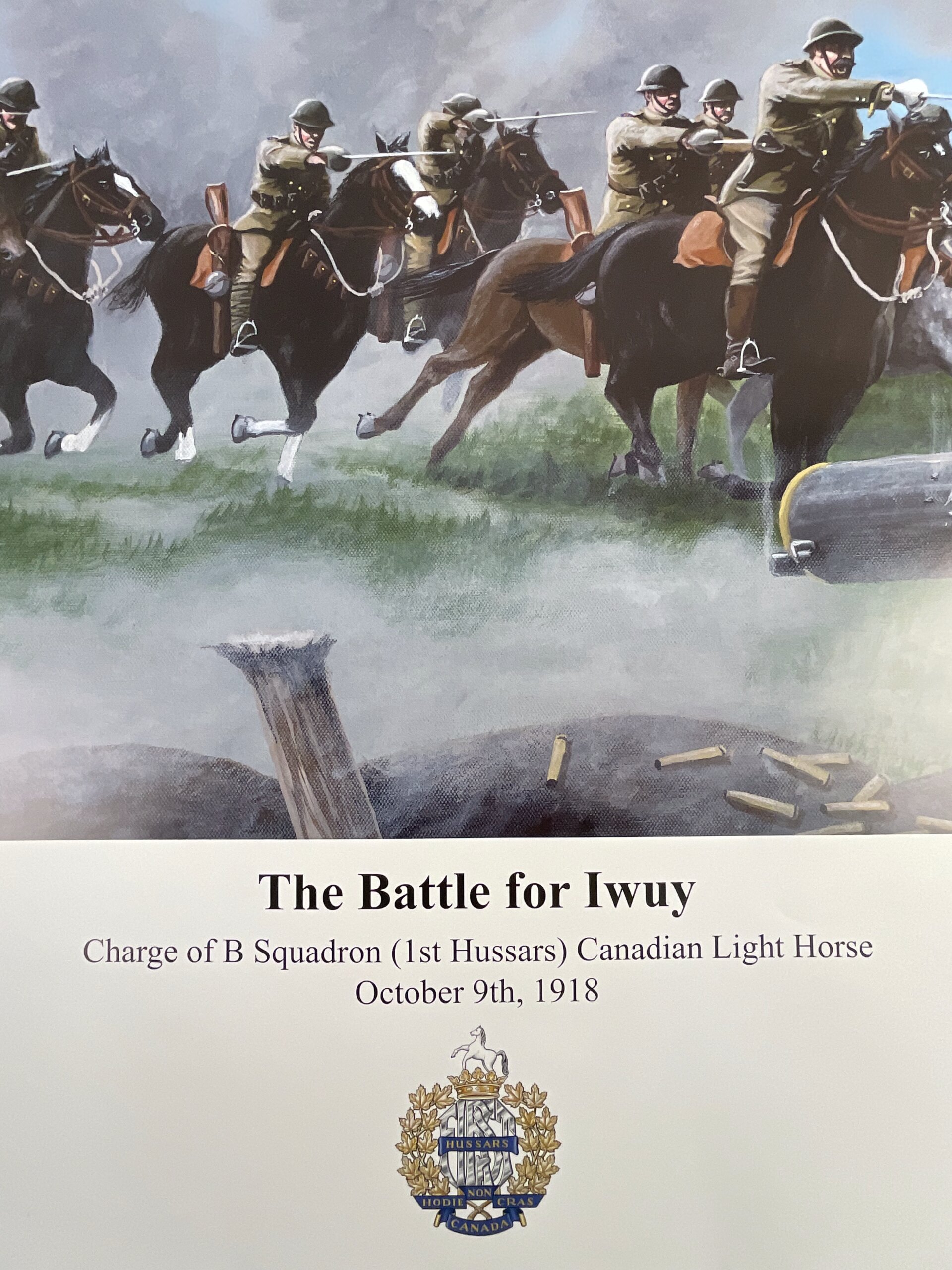 WW1 Canadian CEF 1st Hussars Cavalry Charge Battle for Iwuy Print WW1 Canadian CEF 1st Hussars Cavalry Charge Battle for Iwuy Print