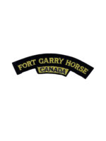 WW2 Canadian Fort Garry Horse British Made Starch Back Shoulder Title Insignia Single