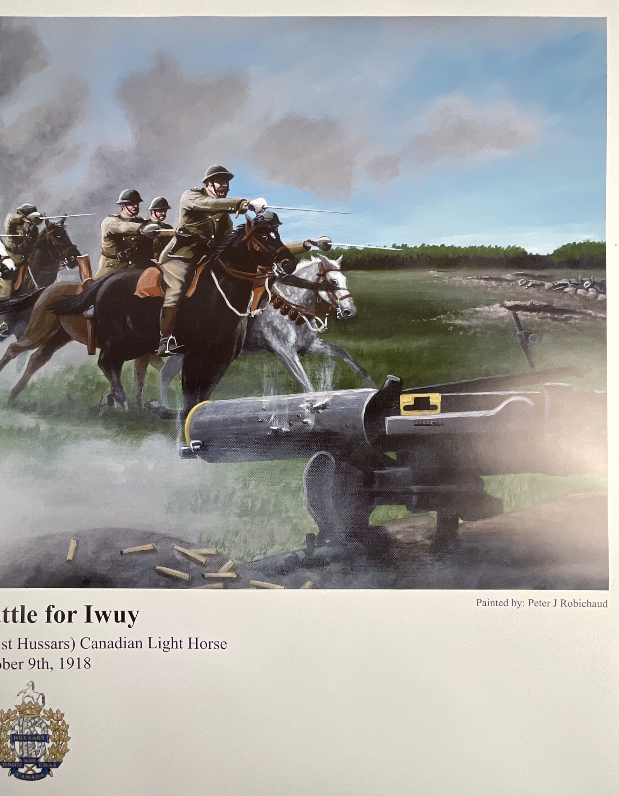 WW1 Canadian CEF 1st Hussars Cavalry Charge Battle for Iwuy Print WW1 Canadian CEF 1st Hussars Cavalry Charge Battle for Iwuy Print