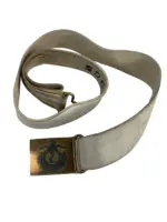 Canadian Royal Military College Buff Leather Belt With Officers Belt Buckle Canadian Royal Military College Buff Leather Belt With Officers Belt Buckle