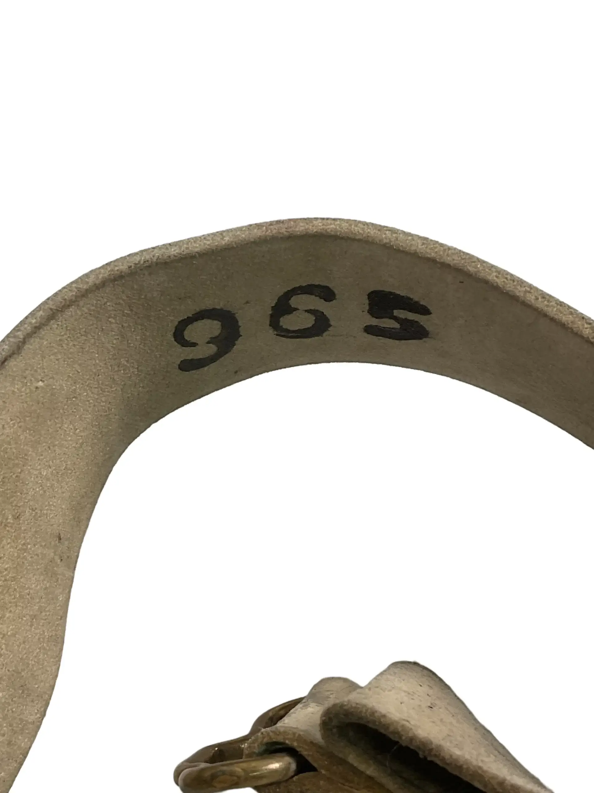 Canadian Royal Military College Buff Leather Belt With Officers Belt Buckle Canadian Royal Military College Buff Leather Belt With Officers Belt Buckle