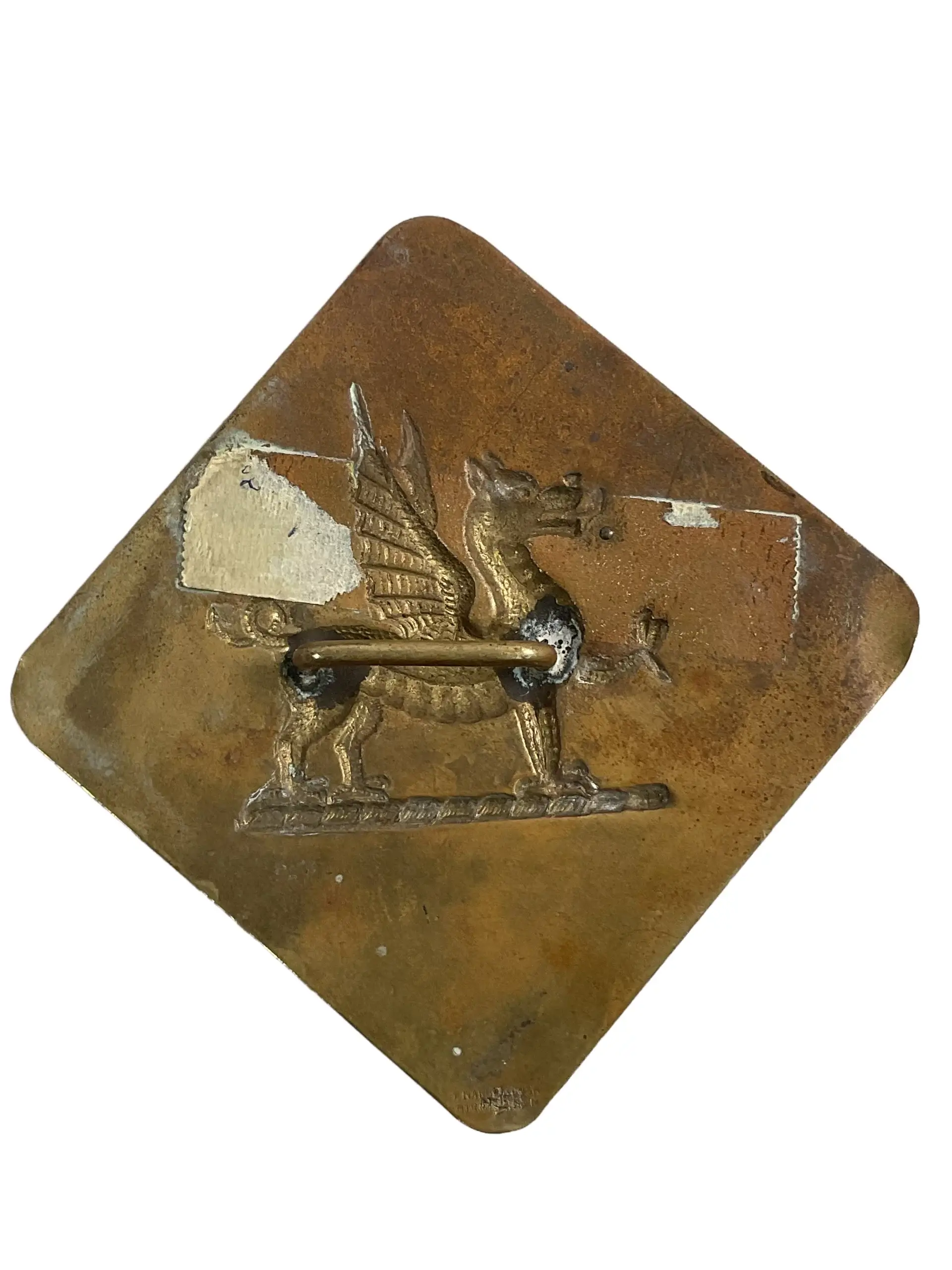 British Royal Welsh Fusiliers Cross Belt Plate British Royal Welsh Fusiliers Cross Belt Plate