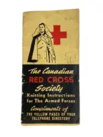 WW2 The Canadian Red Cross Society Knitting Instructions for the Armed Forces Used Softcover Reference Book