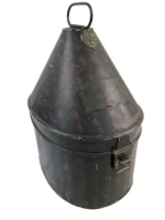 Pre WW1 British Officers Home Service Worcestershire Regiment Helmet Carrier Tin Pre WW1 British Officers Home Service Worcestershire Regiment Helmet Carrier Tin