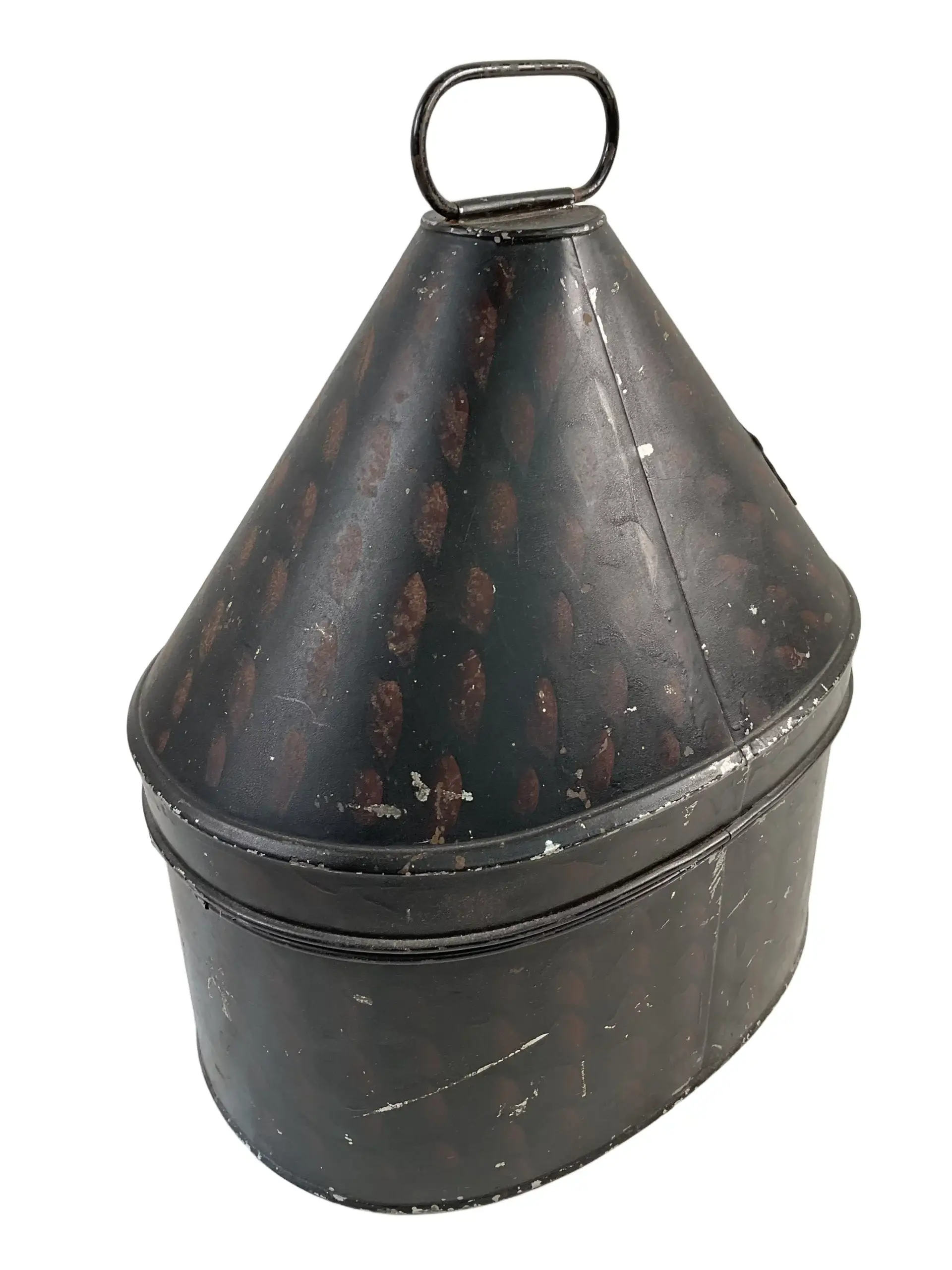 Pre WW1 British Officers Home Service Worcestershire Regiment Helmet Carrier Tin Pre WW1 British Officers Home Service Worcestershire Regiment Helmet Carrier Tin