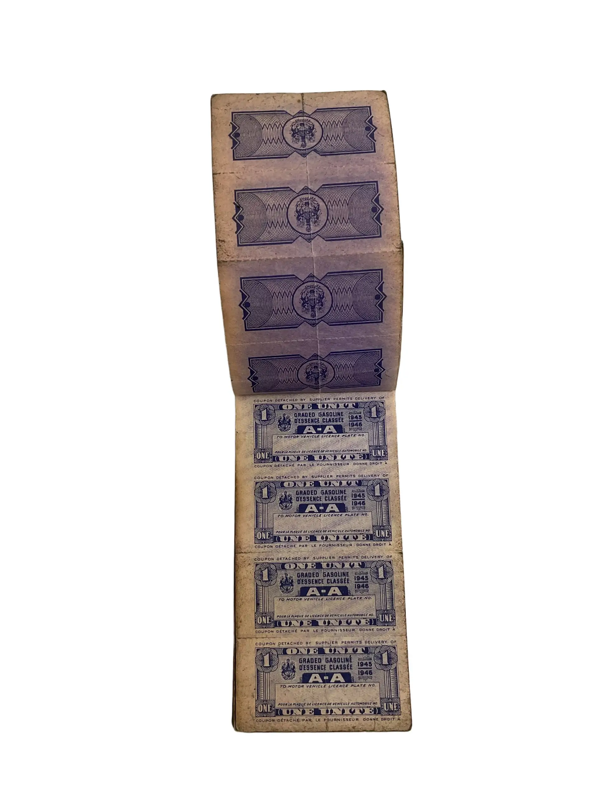 WW2 Canadian Army Gas Ration Coupon Book Dated 1945 WW2 Canadian Army Gas Ration Coupon Book Dated 1945