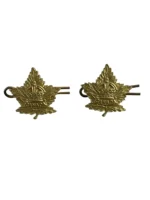 WW1 Canadian CEF Officers Guilt Collars Insignia Pair WW1 Canadian CEF Officers Guilt Collars Insignia Pair