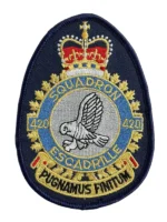 Canadian Forces RCAF 420 Squadron Heraldic Crest Patch Colour Vintage Canadian Forces RCAF 420 Squadron Heraldic Crest Patch Colour Vintage