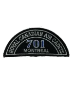 Royal Canadian Air Cadets 701 Squadron Montreal Shoulder Title Insignia Patch Royal Canadian Air Cadets 701 Squadron Montreal Shoulder Title Insignia Patch