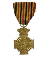 WW2 Belgium Belgian Civil Decoration First Class Gold Grade Medal Full Size