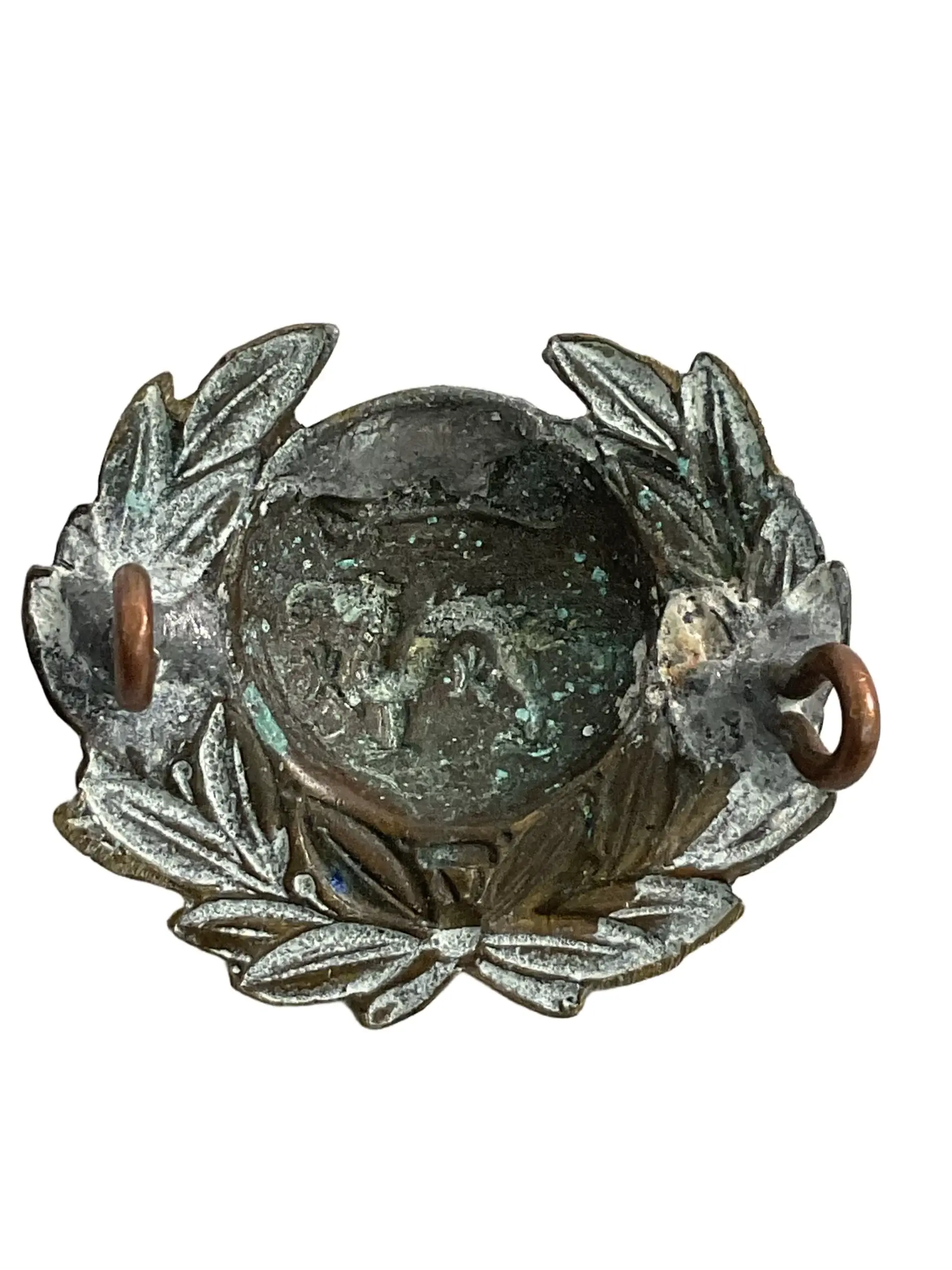 British Victorian Border Regiment China Collar Insignia Single British Victorian Border Regiment China Collar Insignia Single