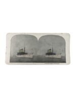 US USN Navy Armored Cruiser Washington Stereograph Card