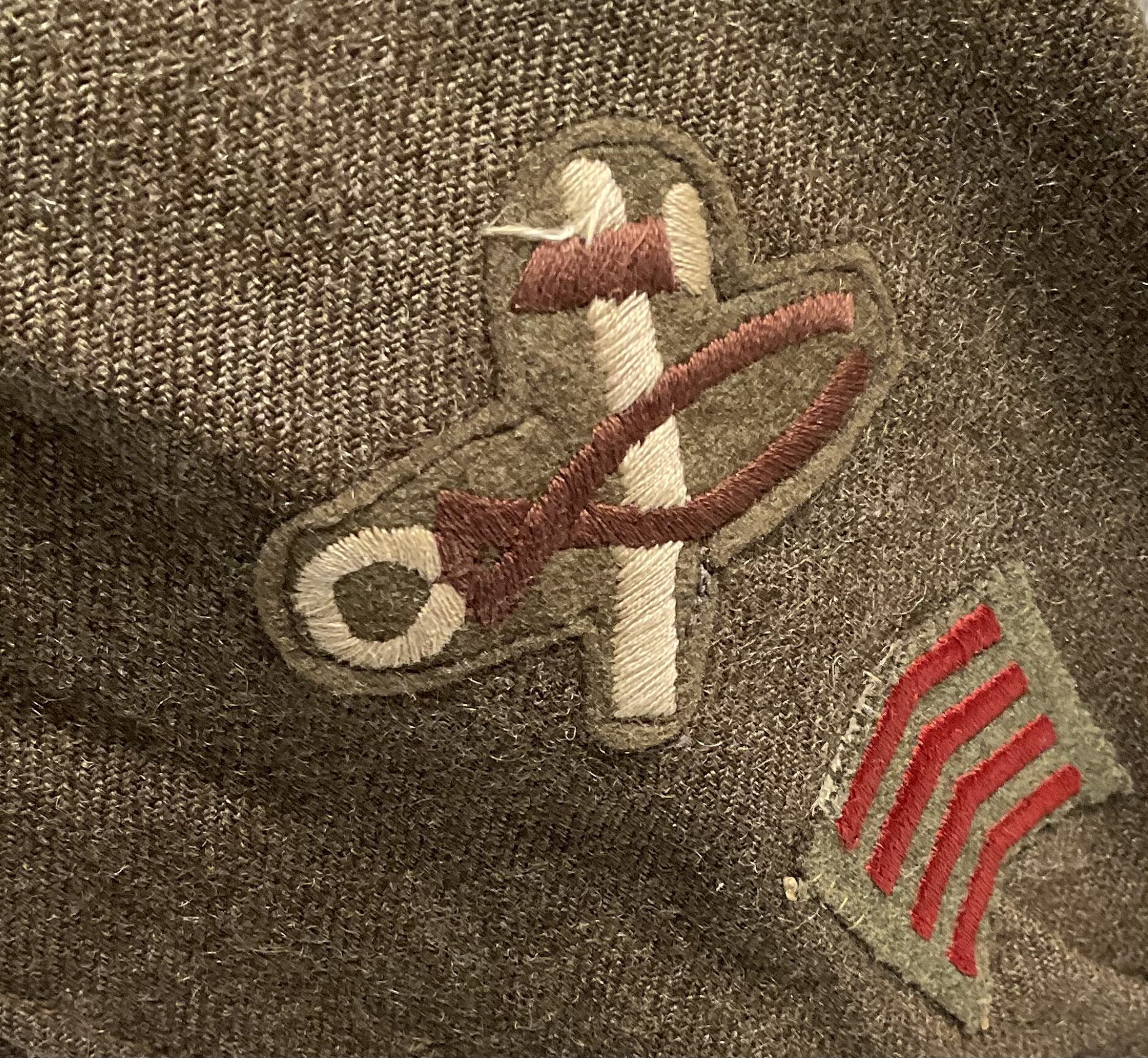 WW2 Canadian RCEME 1st Armoured Division Battledress Jacket Named WW2 Canadian RCEME 1st Armoured Division Battledress Jacket Named