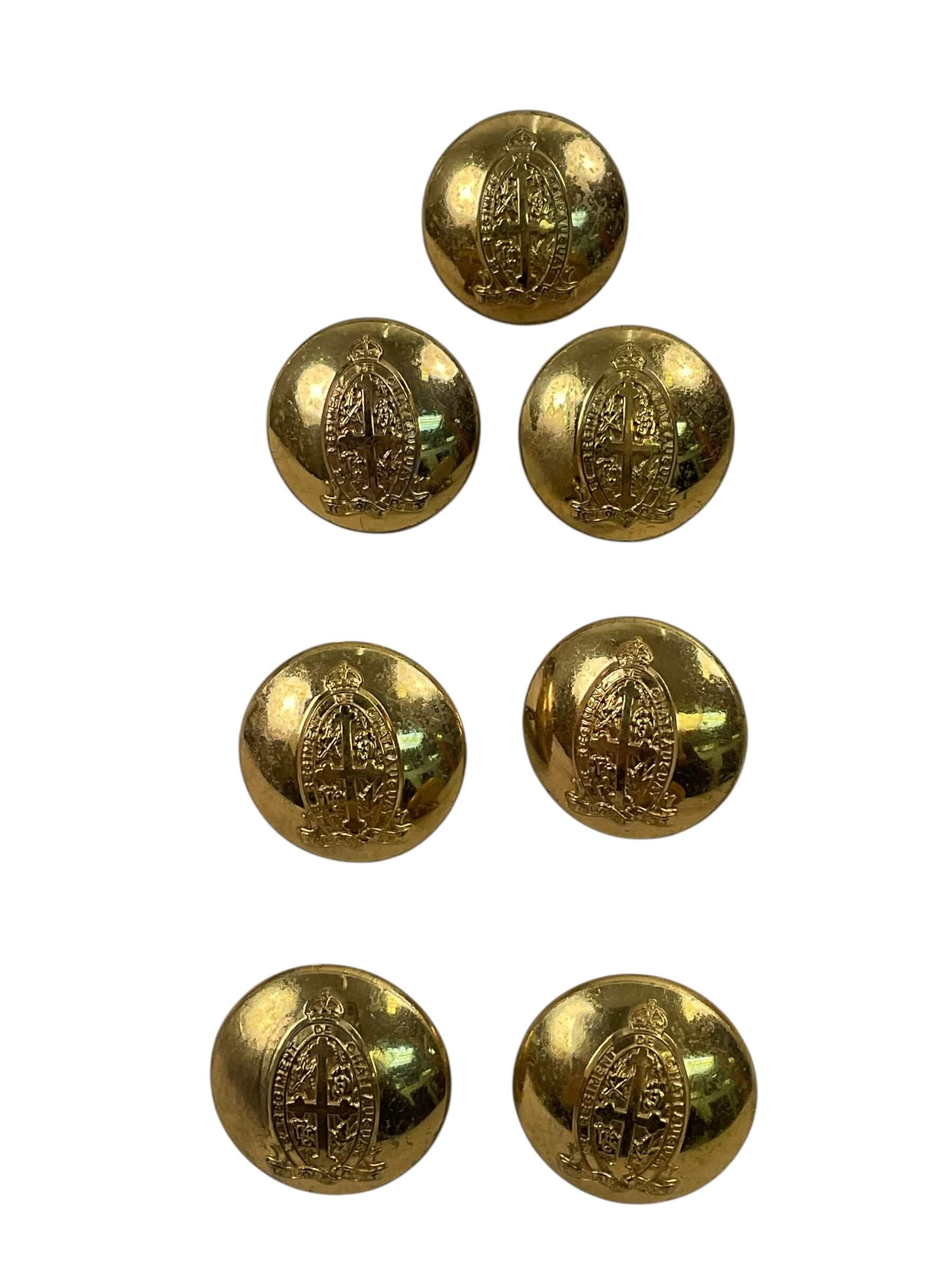 WW2 Canadian Regiment de Chateauguay Officers Large Size Buttons X 7 WW2 Canadian Regiment de Chateauguay Officers Large Size Buttons X 7